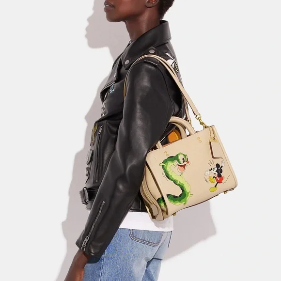 💰SOLD - CH461 - Disney X Coach Rogue 25 with Mickey Mouse and Caterpillar - Picture 16 of 16